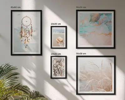 Framed photo set boho nature beach theme