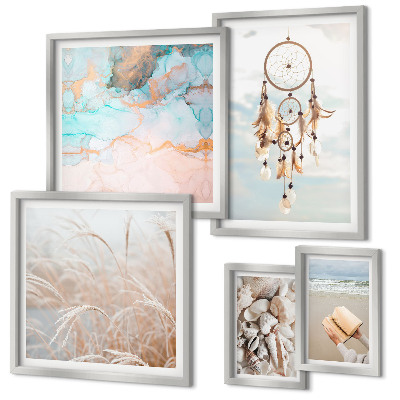 Framed photo set Boho dreams beach nature