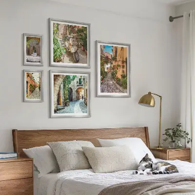 Gallery wall charming flower-lined streets