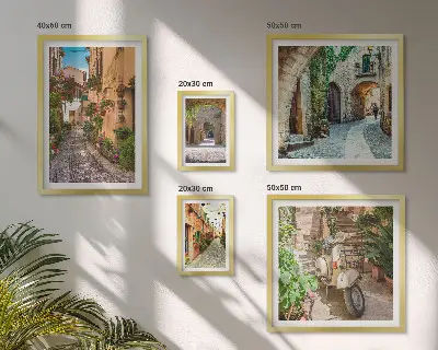Gallery wall charming flower-lined streets