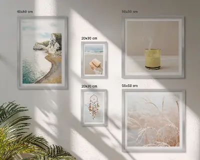 Framed photo set relaxing book theme