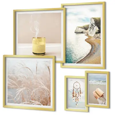 Framed photo set relaxing book theme