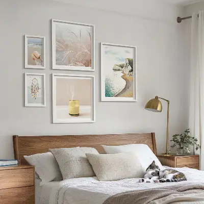 Framed photo set relaxing book theme