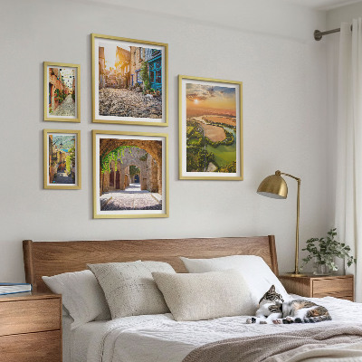 Set of 5 wall art pieces Charming, picturesque streets