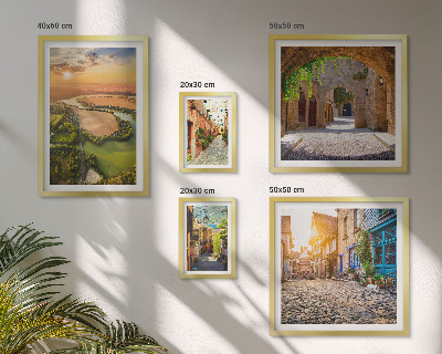 Set of 5 wall art pieces Charming, picturesque streets