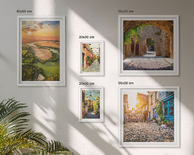 Set of 5 wall art pieces Charming, picturesque streets