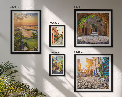 Set of 5 wall art pieces Charming, picturesque streets