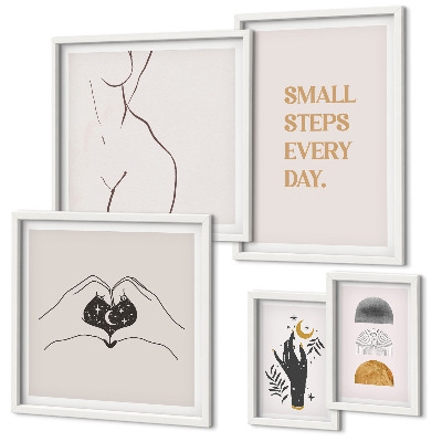 Framed photo set Motivation positive thinking minimalism