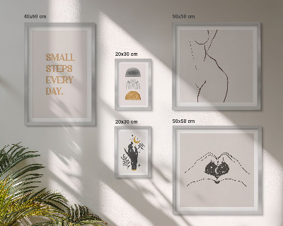 Framed photo set Motivation positive thinking minimalism