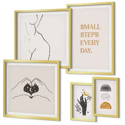 Framed photo set minimalist motivational quotes for positive thinking