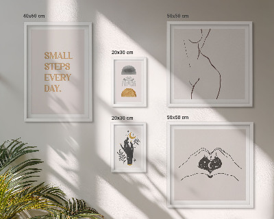 Framed photo set Motivation positive thinking minimalism