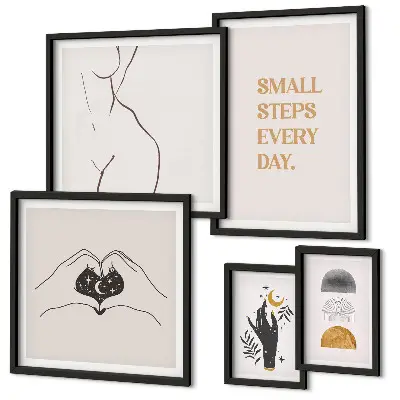 Framed photo set minimalist motivational quotes for positive thinking