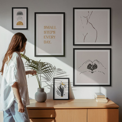 Framed photo set Motivation positive thinking minimalism