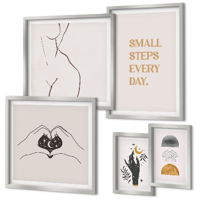 Framed photo set Motivation positive thinking minimalism