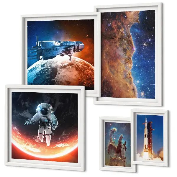 Space travel of the galaxy gallery wall print