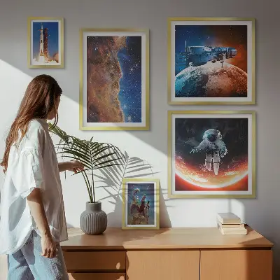 Space travel of the galaxy gallery wall print