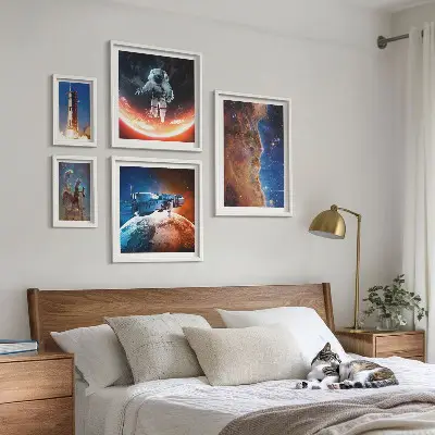 Space travel of the galaxy gallery wall print