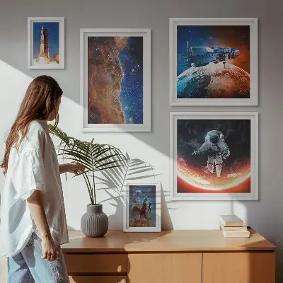 Space travel of the galaxy gallery wall print