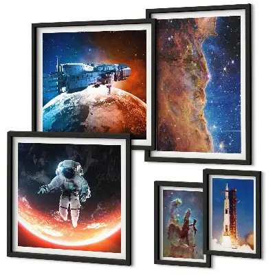 Space travel of the galaxy gallery wall print