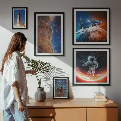 Space travel of the galaxy gallery wall print