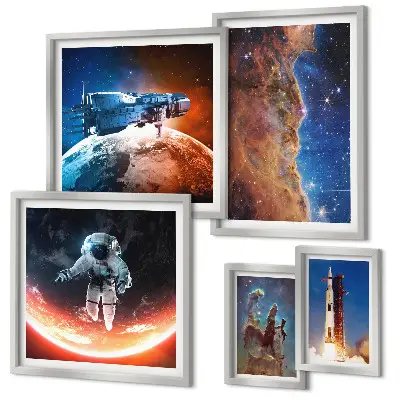 Space travel of the galaxy gallery wall print