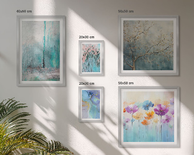 Gallery wall Abstract landscapes flowers