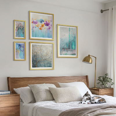 Gallery wall Abstract landscapes flowers