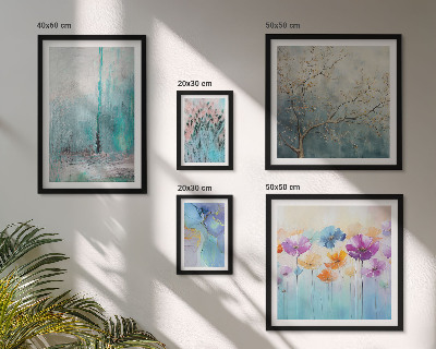 Gallery wall Abstract landscapes flowers