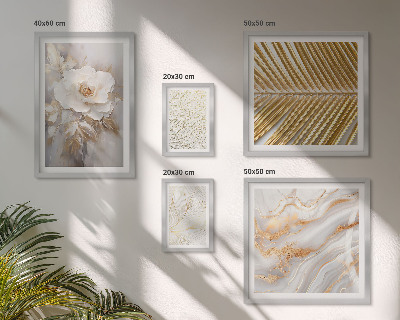 Set of 5 wall art pieces Stylish floral motifs