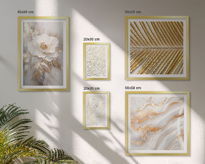 Set of 5 wall art pieces Stylish floral motifs