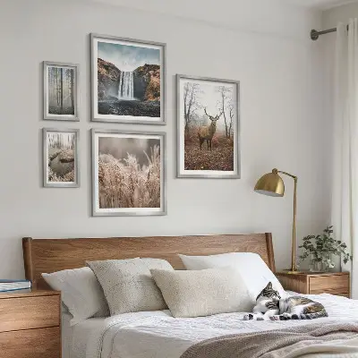 Wildlife landscapes framed photo set 