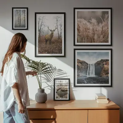 Framed photo set Wildlife landscapes