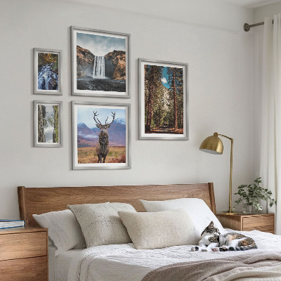 Set of 5 wall art pieces Landscapes waterfalls nature