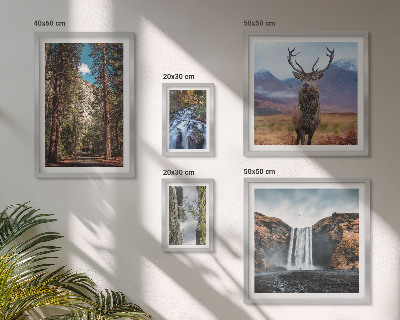 Set of 5 wall art pieces Landscapes waterfalls nature