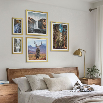 Set of 5 wall art pieces Landscapes waterfalls nature