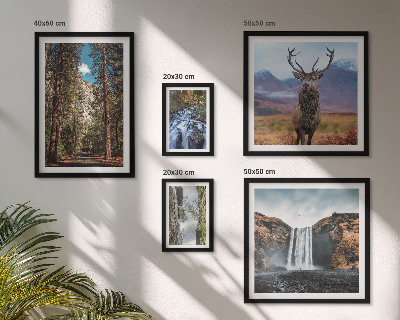 Set of 5 wall art pieces Landscapes waterfalls nature