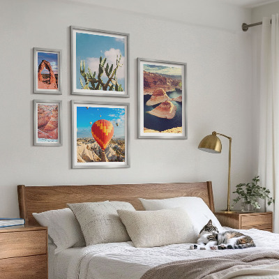 Set of 5 wall art pieces Mountain landscapes and waters