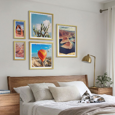 Set of 5 wall art pieces Mountain landscapes and waters