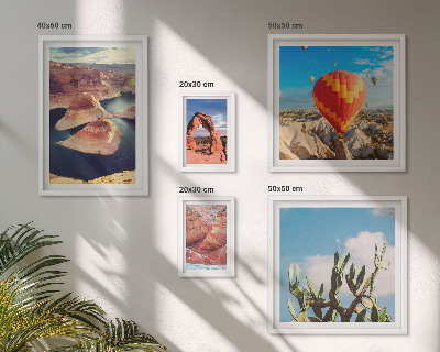 Set of 5 wall art pieces Mountain landscapes and waters