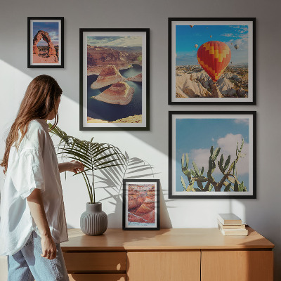 Set of 5 wall art pieces Mountain landscapes and waters