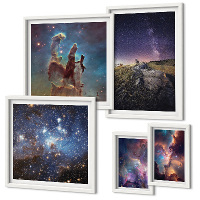Gallery wall Cosmic landscapes of galaxies