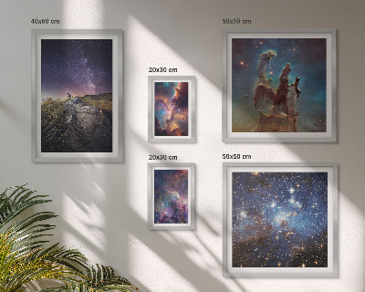 Gallery wall Cosmic landscapes of galaxies