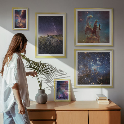 Gallery wall Cosmic landscapes of galaxies