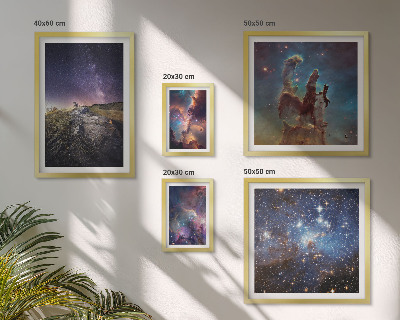 Gallery wall Cosmic landscapes of galaxies