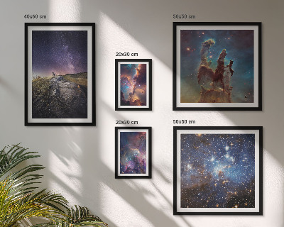 Gallery wall Cosmic landscapes of galaxies