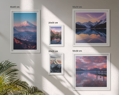 Set of 5 wall art pieces Mountain views, picturesque peaks