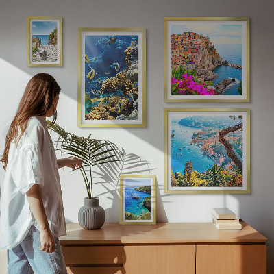 Gallery wall Seaside landscapes, fish, beaches
