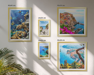 Gallery wall Seaside landscapes, fish, beaches