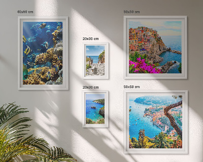 Gallery wall Seaside landscapes, fish, beaches