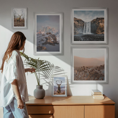 Gallery wall Mountain landscapes wild animals